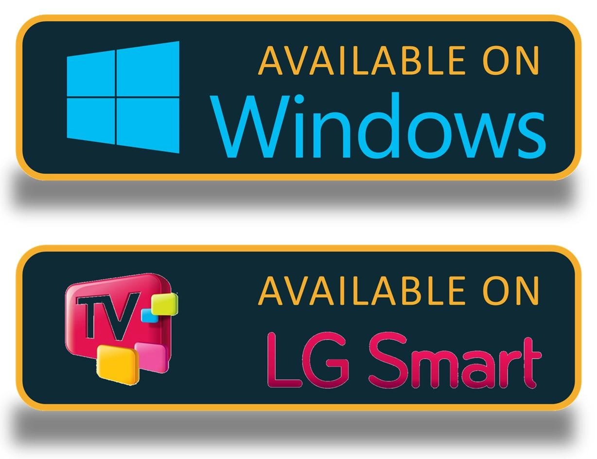 Image showing our IPTV service available on Windows and LG Smart platforms in Canada.